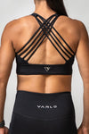 SOHO Women's Cross Line Technical Sports Bra (Black)