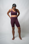 SOHO Women's Cross Line Technical Sports Bra (Plum)