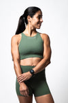 SOHO Women's High Neck Technical Sports Bra (Sage)