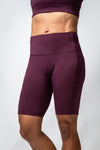 SOHO Women's Technical High Rise Shorts 8" (Plum)